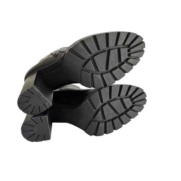 Sbicca Vintage Collection Black Lug Sole Block 3" Heel Platform Base Ankle‎ 8 - Picture 4 of 9